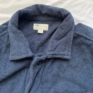 J. Crew Dark Blue Terry Cloth Shirt